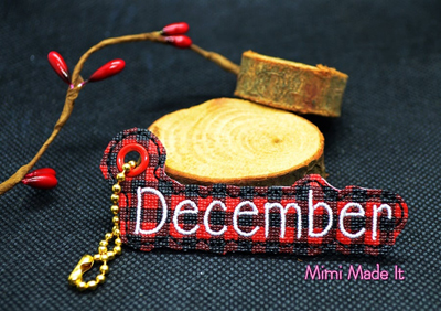 December Month Charm Digital File