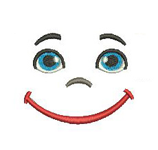 Doll Face1 Embroidery Digital File