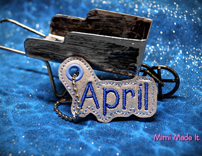 April Month Charm Digital File