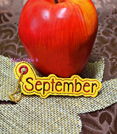 September Month Charm Digital File