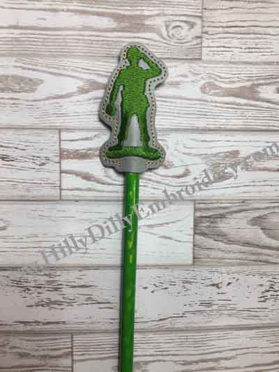 Army Man Silo Pencil Topper Digital Design File