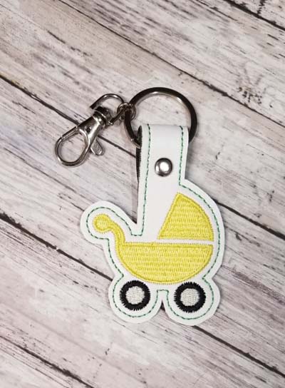 Baby Carriage Snap Tab Digital File