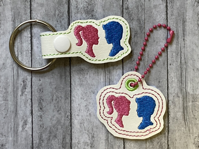 Boy and Girl Fob and Eyelet Set Digital Design File