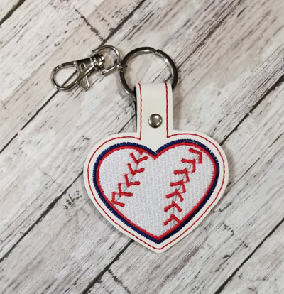 Baseball Heart Snap Tab Digital File