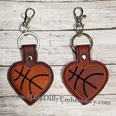 Basketball Heart Snap Tab Digital File