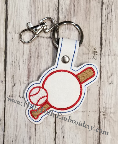 Bat Ball Monogram Snap Tab Digital File
