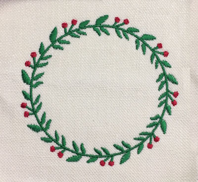 Berry Wreath Fill Circle Digital Design File