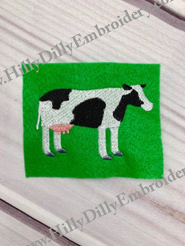 Black & White Cow 4x4 Design Digital File