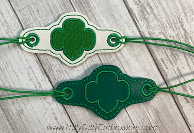Bracelet Girl Scout Trefoil Set Digital Design File