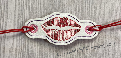 Lips Quick stitch bracelet digital file