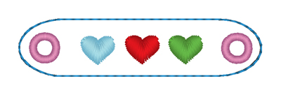 Mini Heart Trio Bracelet Digital File