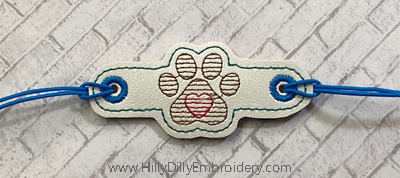 Paw Heart Sketch Bracelet digital file