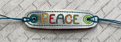 Peace Word Bracelet Digital File