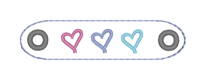 Tiny Heart Trio Bracelet Digital File