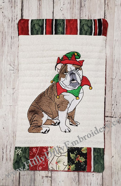 Bulldog Elf 5x7 Digital Design File