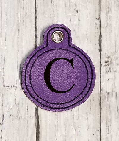 C Circle Initial Eyelet Digital File