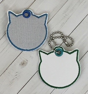 Cat Head Eyelet Tag Digital File