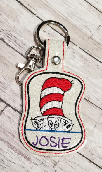 Hat Cat Personalized Snap Tab Digital File