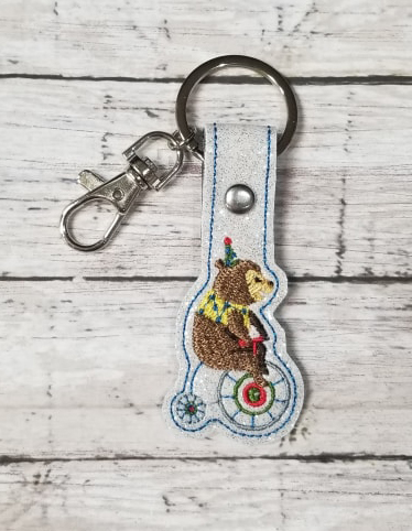 Circus Bear Bike Snap Tab Digital File