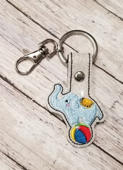 Circus Elephant Snap Tab Digital File