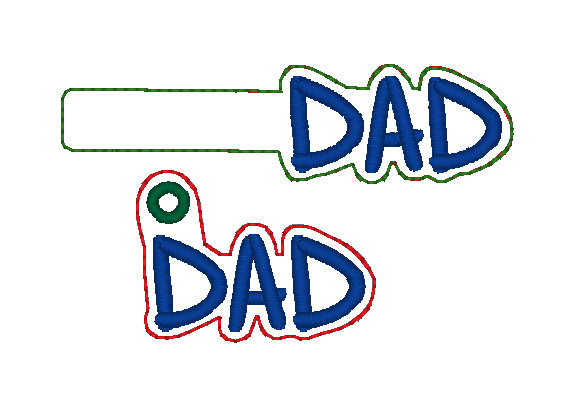 Dad Fun Fob and Eyelet Set Digital Design File
