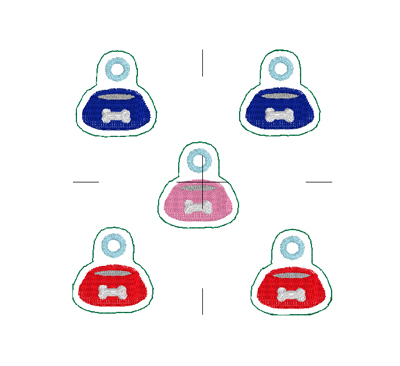 Dog Bowl Charm Digital File