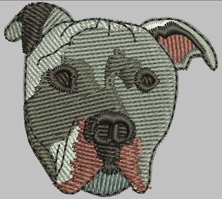 Dog Head Snap Tab Digital File