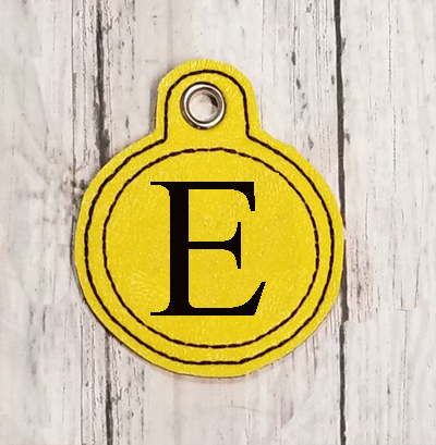 E Circle Initial Eyelet Digital File