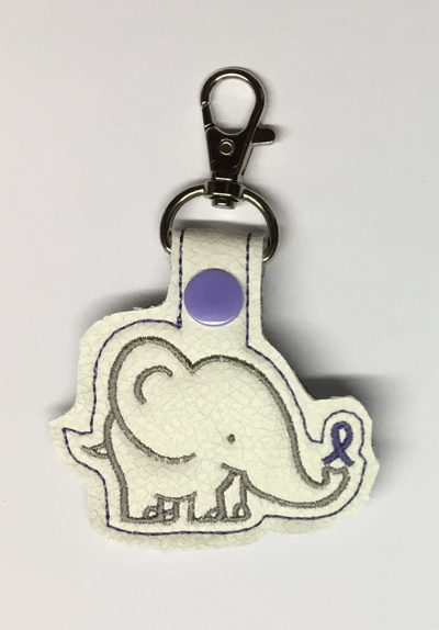 Ellie With Awareness Ribbon Snap Tab Digital File