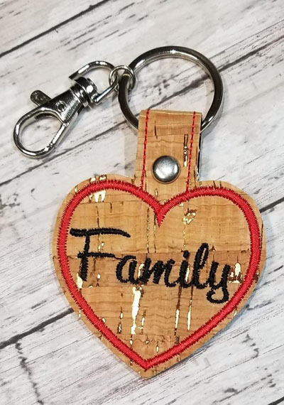 Family Heart Snap Tab Digital File