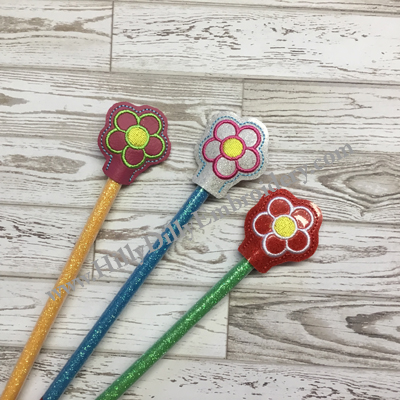 Flower Outline Pencil Topper Digital File Design