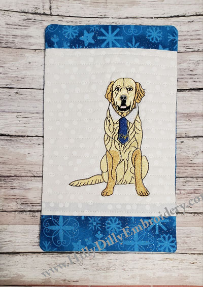 Golden Retriever OY Tie 4x4 Digital Design