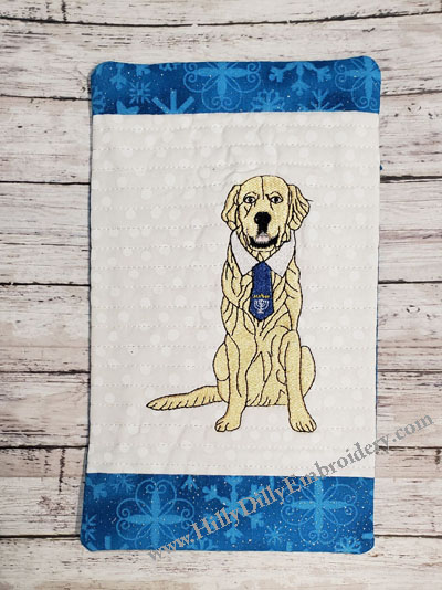 Golden Retriever Menorah Tie 4x4 Digital File