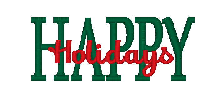 Holidays Wording Digital Design File