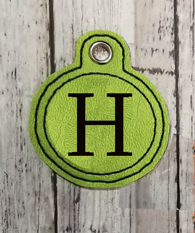 H Circle Initial Eyelet Digital File
