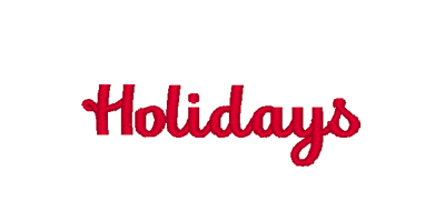 Holidays Wording Digital Design File