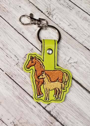 Horse Mom & Baby Fob & Charm Set Digital File