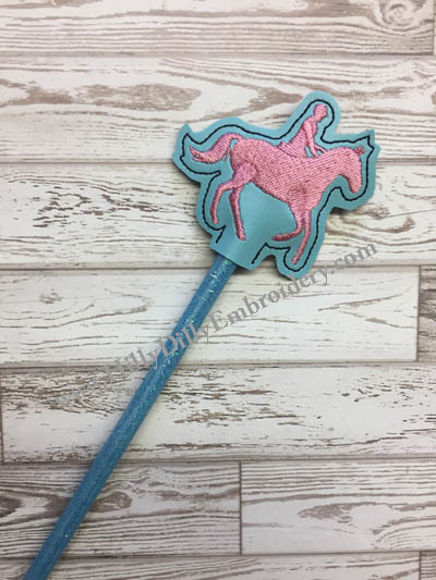 Horse Rider Silo Chunky Pencil Topper Digital Design File