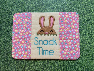 Mug Rug Bunny Snack Time Digital Design File