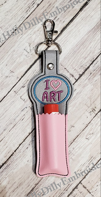 I Love Art Lip Balm Holder Digital Design