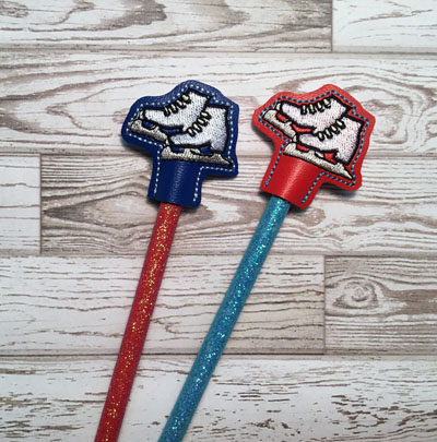 Ice Skates Pencil Toppers Digital File