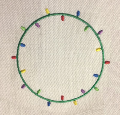 Christmas Light Circle Digital Design File