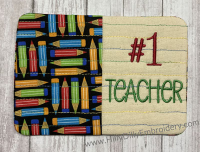 Mug Rug 1 Teacher Digital Design File