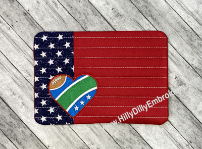 Mug Rug All American Football Digital Design File