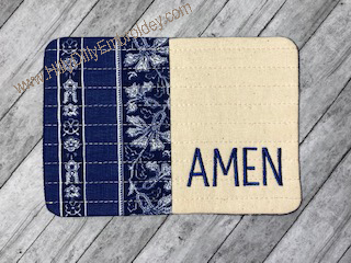 Mug Rug Amen Digital Design File