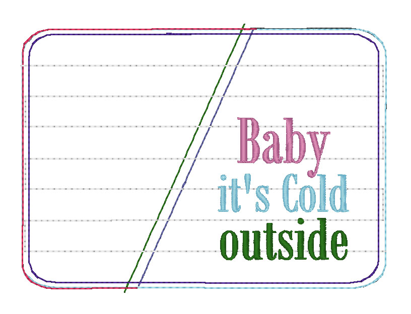 Mug Rug Baby's it cold outside Digital Design File
