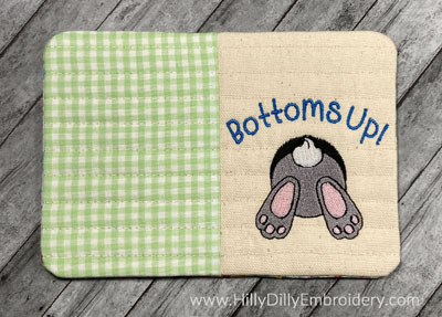 Mug Rug Bottoms Up Digital Design File