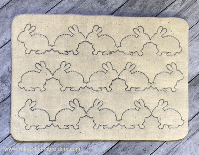 Mug Rug BunnyQ Digital Design File