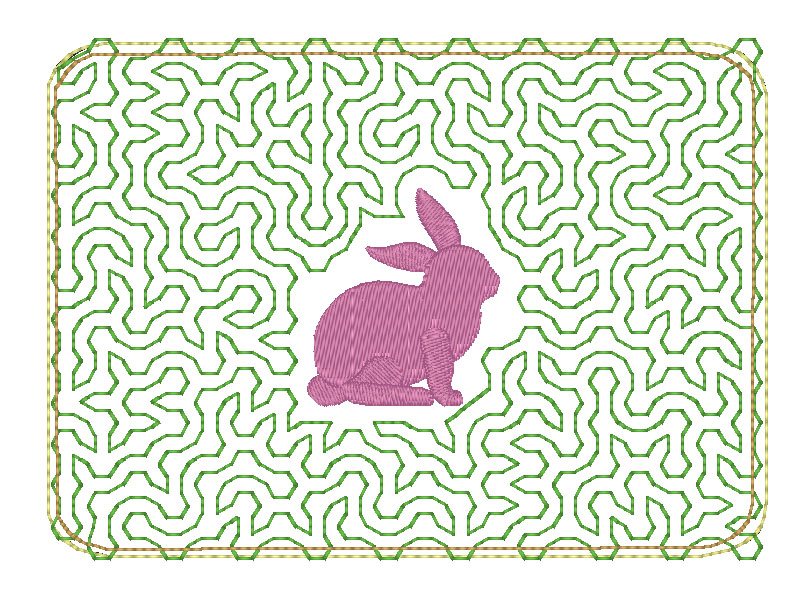 Mug Rug Bunny Silo Digital Design File