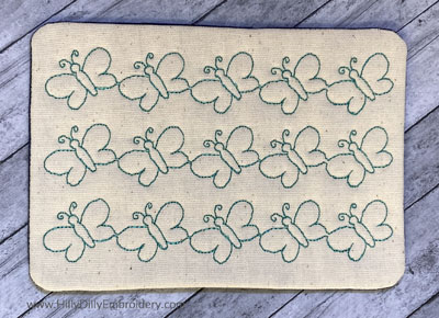 Mug Rug Butterfly Lines Digital Design File